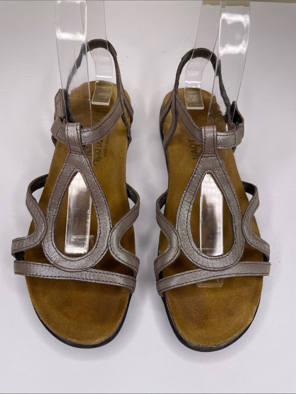Noat Leather Metallic Dorith Strappy Flat Comfort Sandals 36 (6)